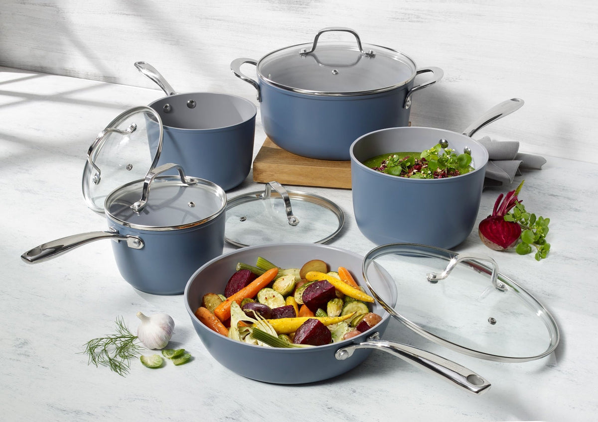 The Rock O Naturel Ceramic Non-Stick Cookset, 10-pc