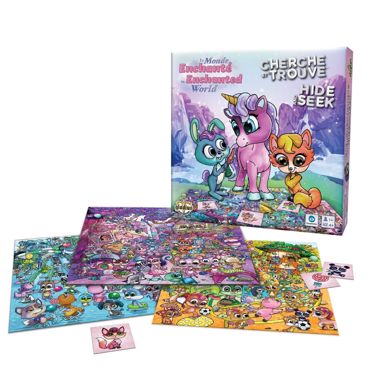 Hide and Seek The Enchanted World Family Board Game, Bilingual, Ages 4+ F3397
