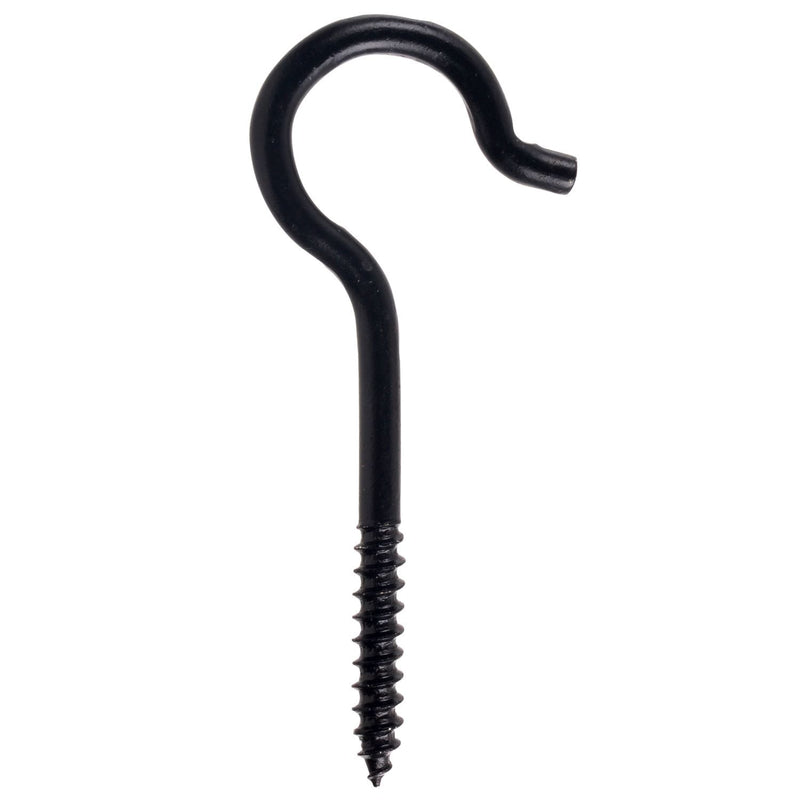 Screw Hook, 3-3/8-in, Black A6390