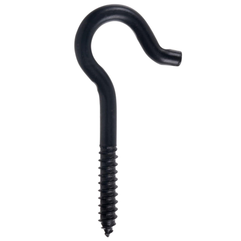 Screw Hook, 3/8 x 4-7/8-in, Black X0922