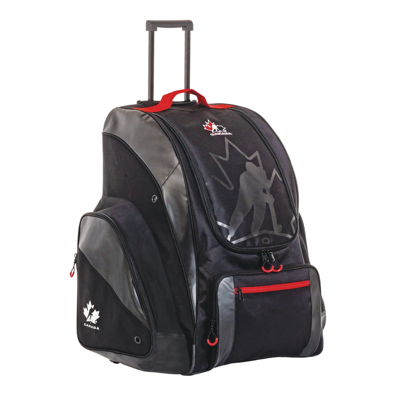 Backpack Hockey Bag, Wheeled, Youth/Junior, Black, 26-in G9733