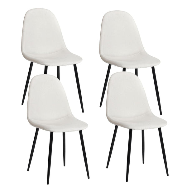 Modern Dining Chairs, Beige, 4-pk S2815