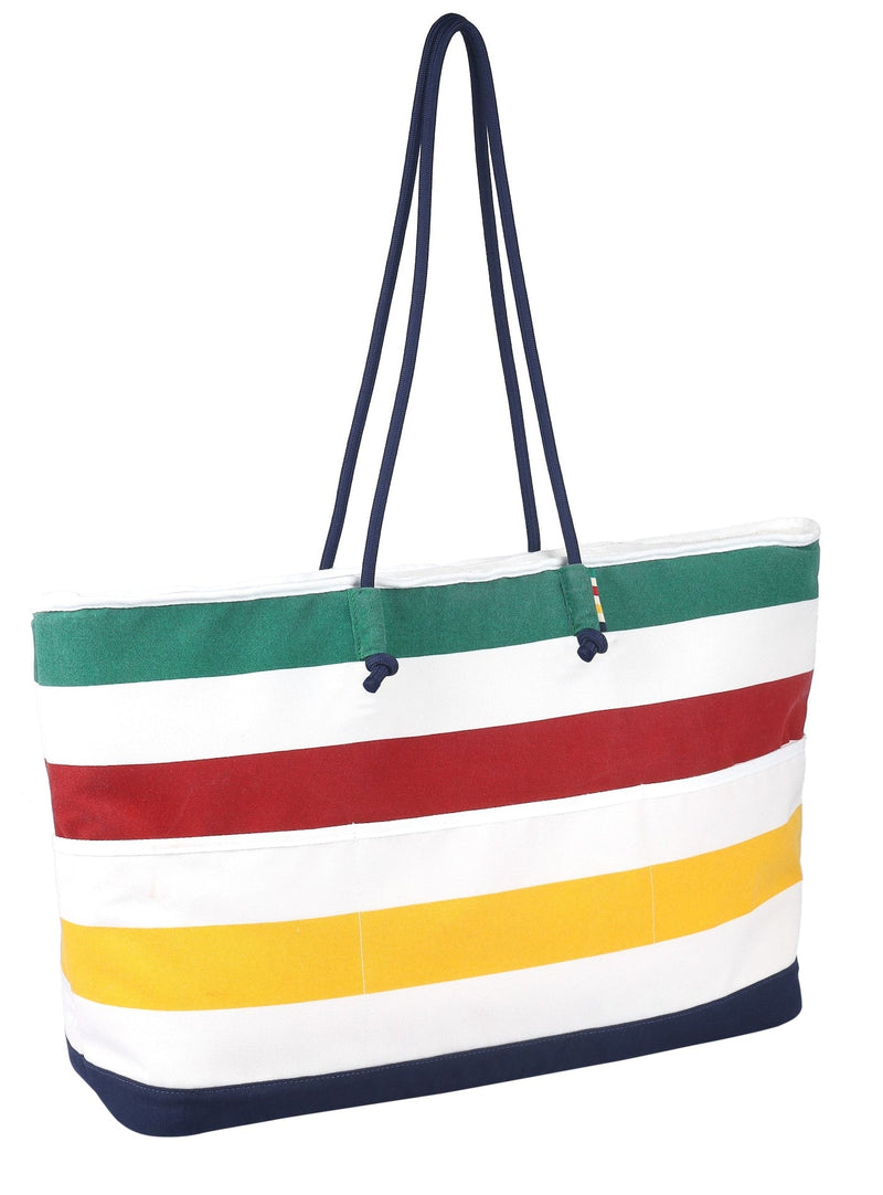Stripes Insulated Canvas Cooler Bag, Navy E2983
