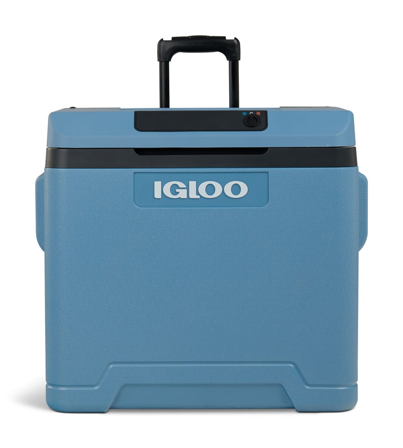 12V Portable Electric Cooler with Wheels, Blue, 40-L M9465