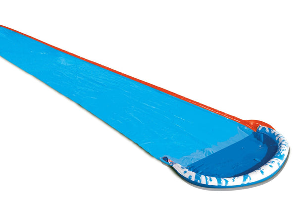 Inflatable Soak N' Splash Water Slide Slip & Slide with Sprinkler, Blue, 16-ft, Ages 5+, for Beach/Pool Fun Activities H3503