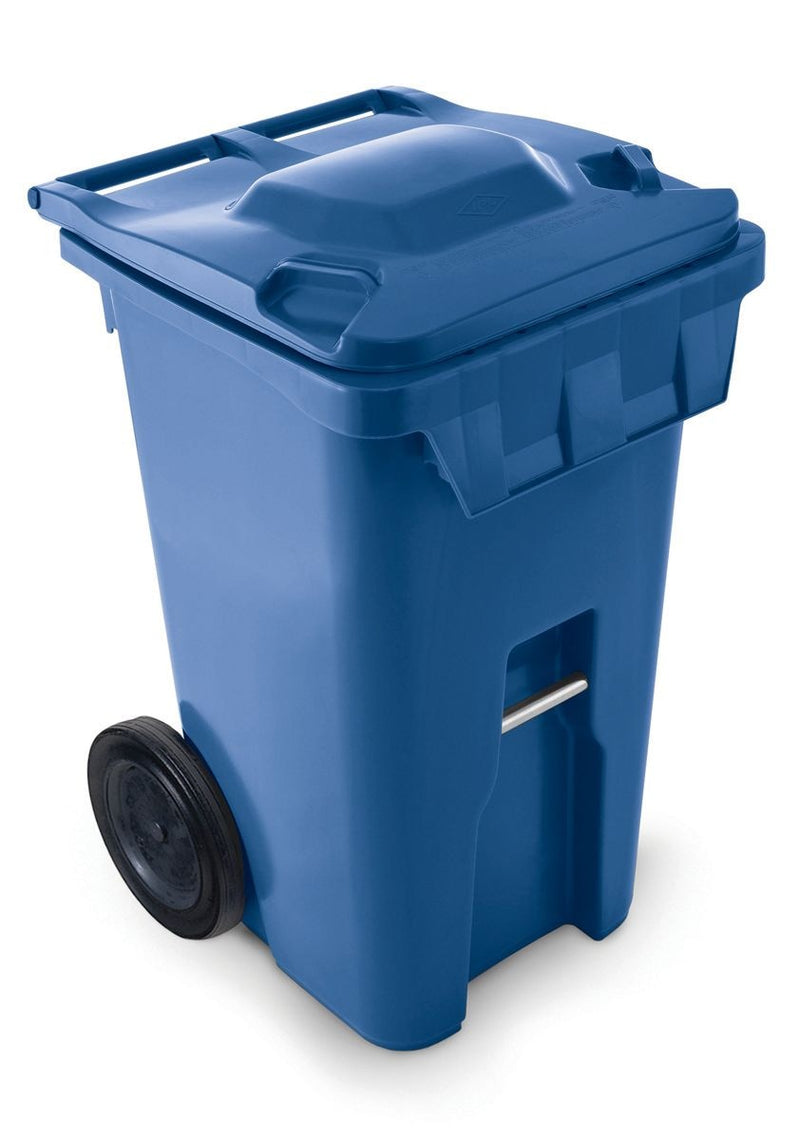 Mastercart Plastic Rectangular 8-in Wheeled Compost Bin/Recycling Bin/Garbage Can, Assorted Colours, 240-L W6496