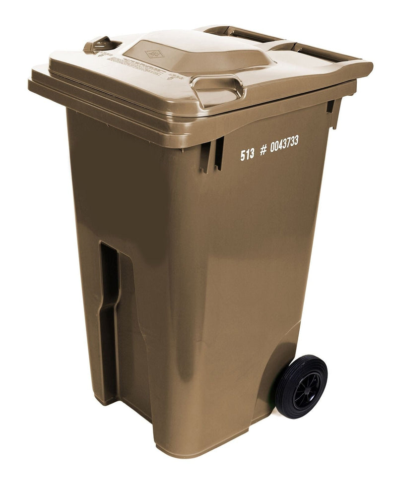 Mastercart Plastic Rectangular Wheeled Compost Bin, Brown, 242-L W6794