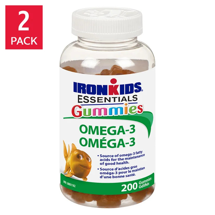IronKids Essential Omega-3 Gummies, 2 x 200 gummies Z9885