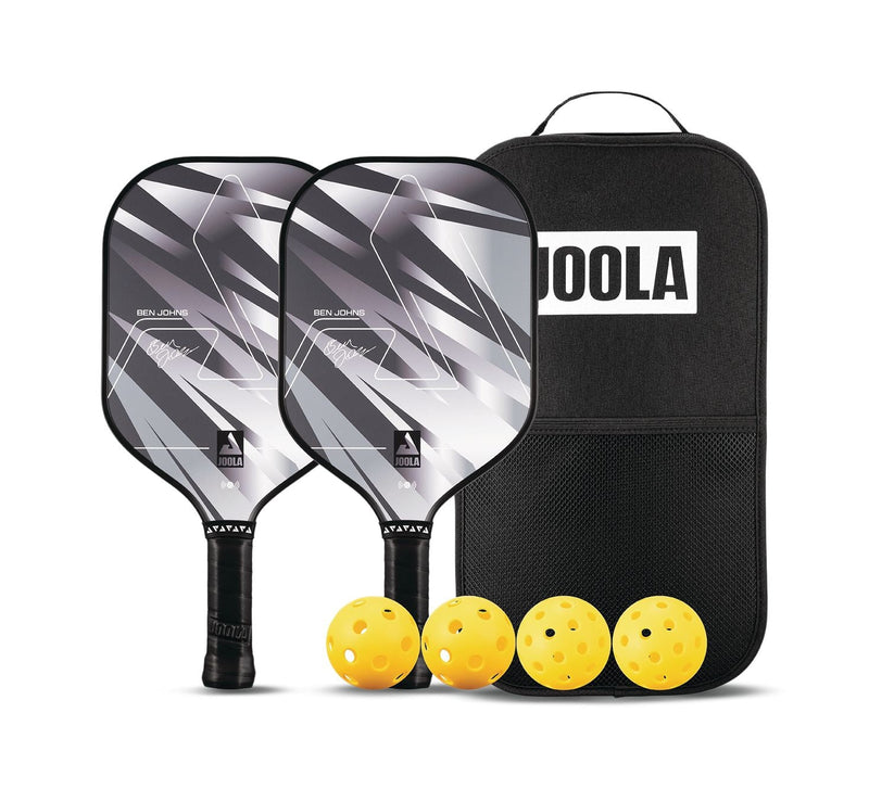 Silver Lightning 10mm Pickleball Paddle & Indoor/Outdoor Ball Set, Black F1147