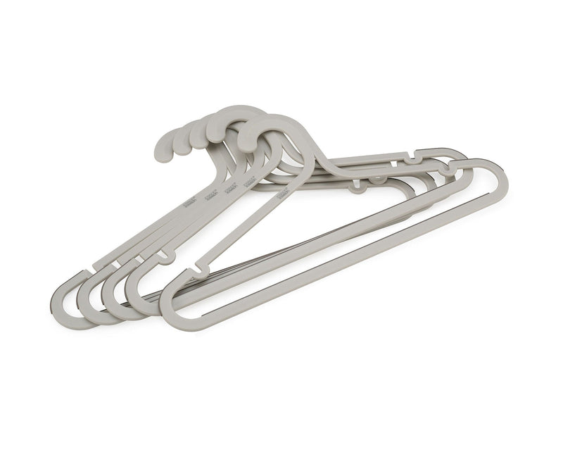 Orderly Anti-Tangle Anti-Slip Garment Hangers, Ecru, 5-pk R7343