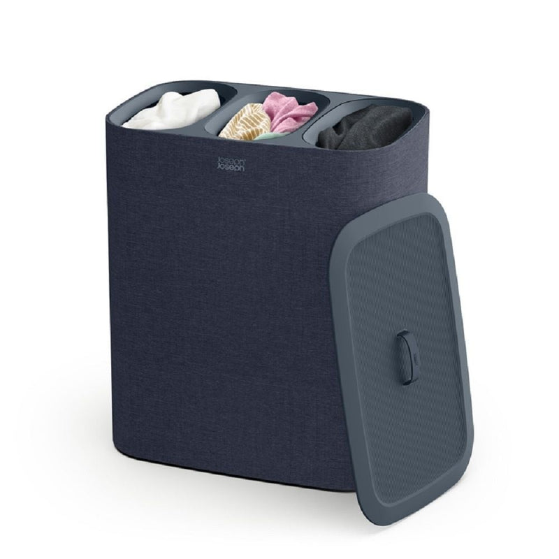 Tota Trio Laundry Hamper Separation Basket, Black, 90-L G1989