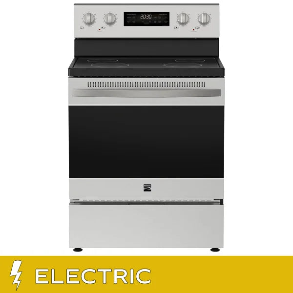 30 in. 5 cu ft. Stainless Steel Electric 4 Burner True Convection Range with Air Fry G6518