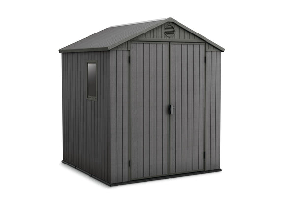 Darwin Outdoor Storage Shed, Grey, 6-ft x 6-ft K9375