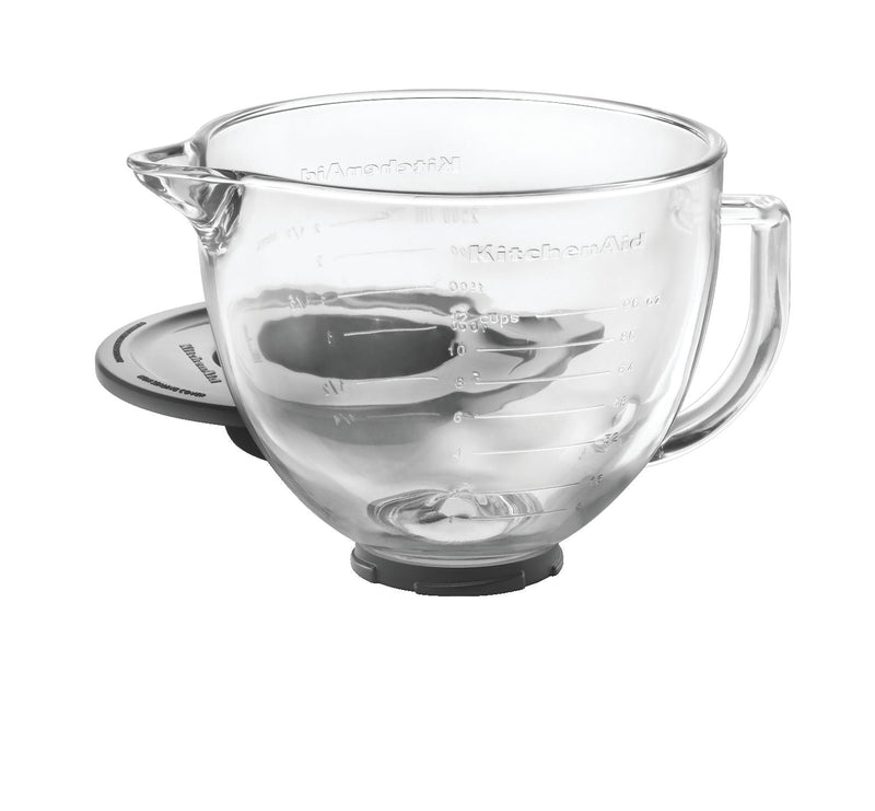 Artisan Tilt-Head Stand Mixer Bowl with Measurement Markings & Lid, 5qt T7019