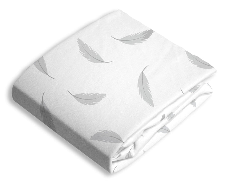 Percale Changing Pad Cover, Feathers Q0841