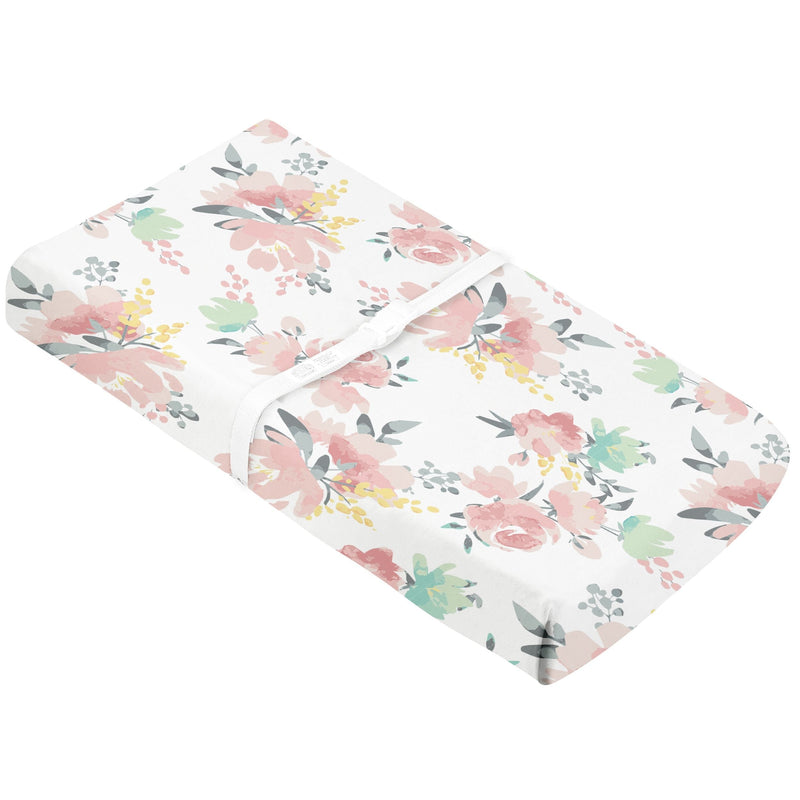 Percale Changing Pad Cover, Watercolour Blooms Y7419