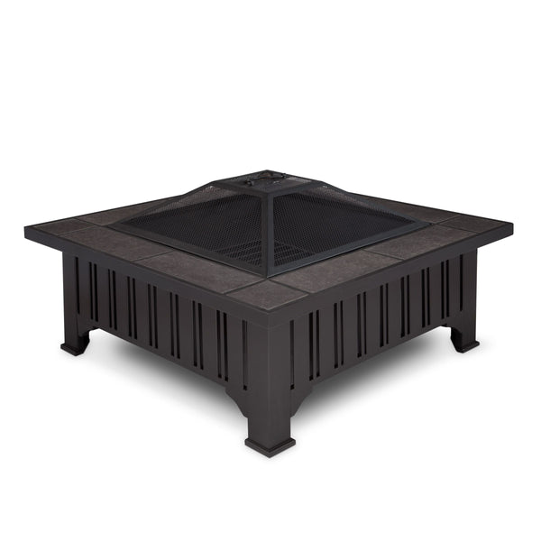 Lafayette Square Wood Burning Fire Pit in Black, 34-in A5281
