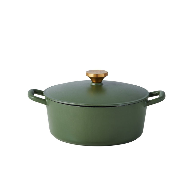 Deep Olive Tuscan Enamel/Cast Iron Dutch Oven, 4-qt T1881