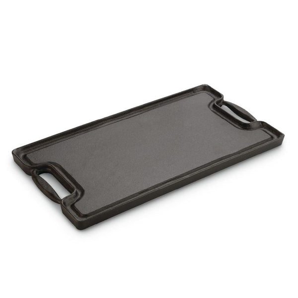 Pre-Seasoned Cast Iron Reversible Grill, Oven & BBQ Safe, Black, 20-in x 10-in B0547