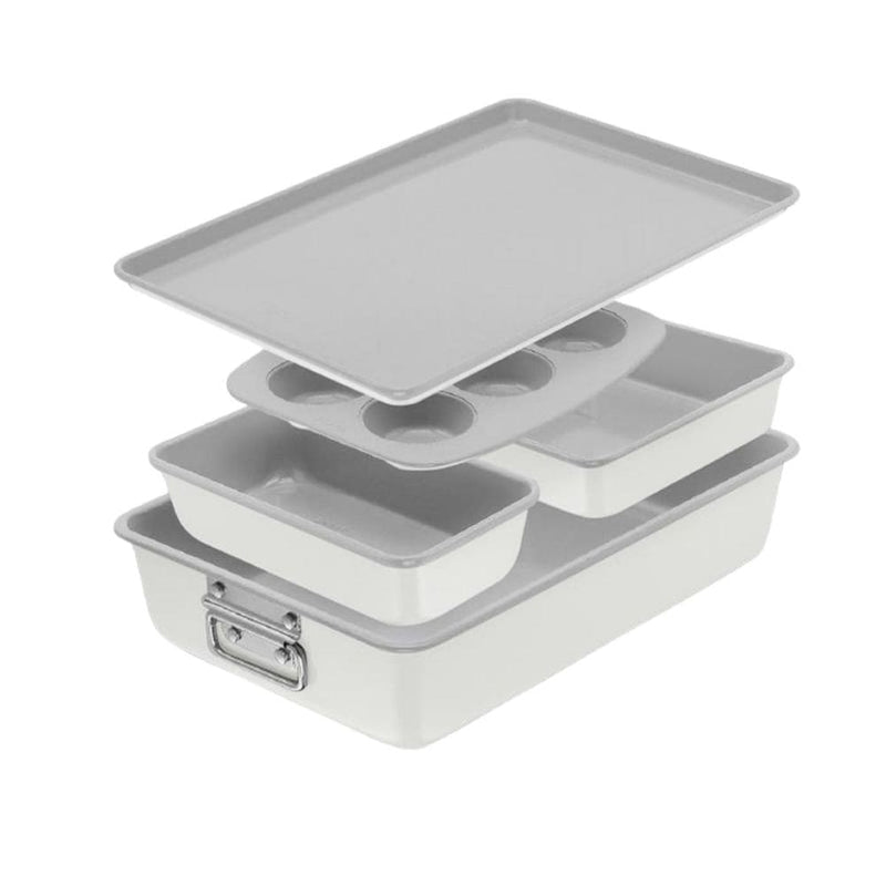 Premium Stackable Cream Non-Stick Bakeware Set, 5-pc O7434