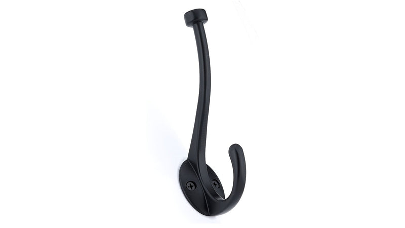 Large Traditional Double Hook, Matte Black X5245