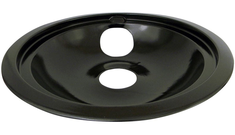 62248 GE Porcelain Stove Shallow-Draw Drip Pan with Trim Ring, Black, 8-in Z4349
