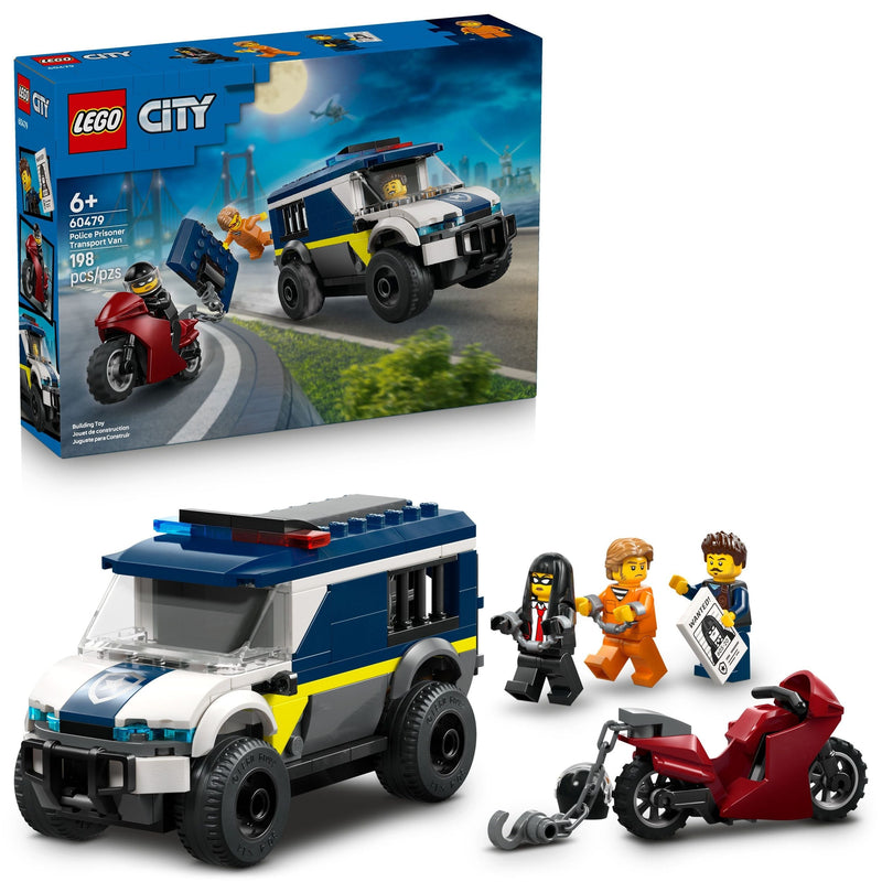 City Police Prisoner Transport Van Building Set - 60479, 198-pcs, Ages 6+ M0253