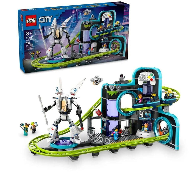 City Robot World Roller-Coaster Park Building Set - 60421, 986-pcs, Ages 8+ G1943
