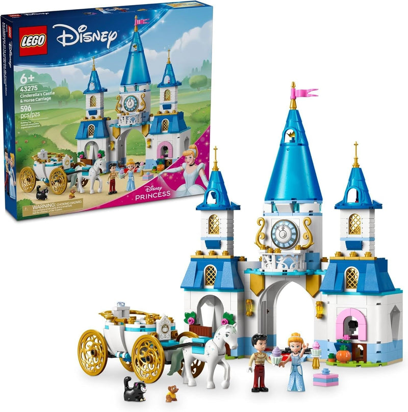 Cinderella's Castle & Horse Carriage - 43275, 596-pcs, Ages 6+ Q0808