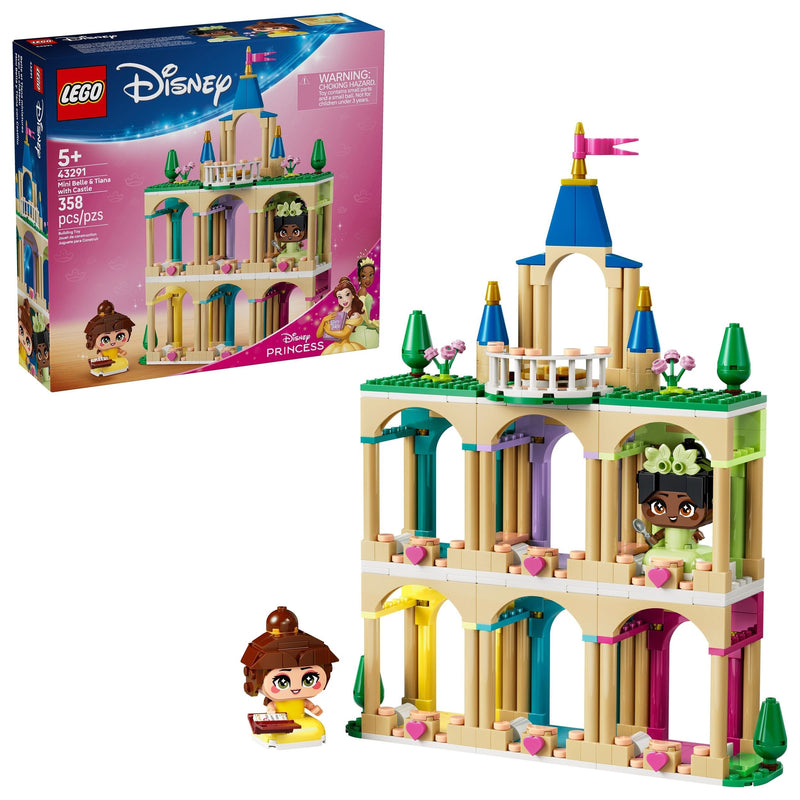 Princess Mini Belle & Tiana with Castle Toy Building Set - 43291, 358-pcs, Ages 5+ M6121
