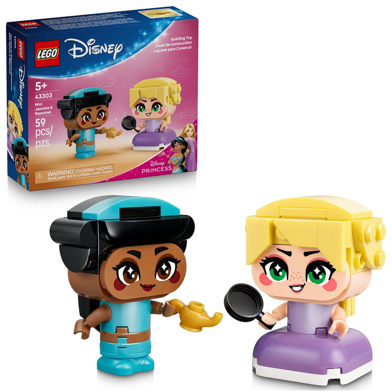 Princess Mini Jasmine & Rapunzel Toy Building Set - 43303, 59-pcs, Ages 5+ D5329