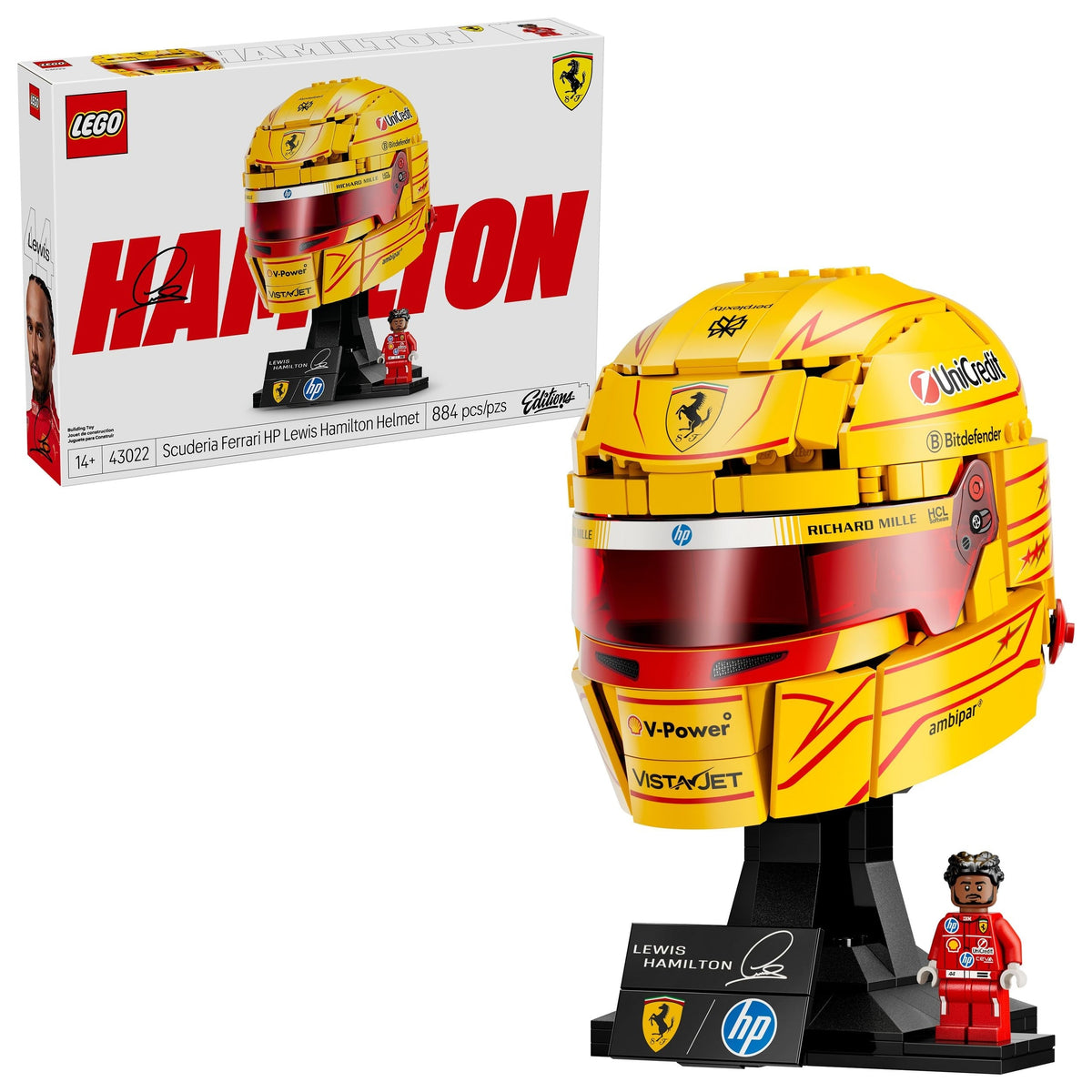 Editions Scuderia HP Lewis Hamilton Helmet - 43022, 884-pcs, Ages 14+