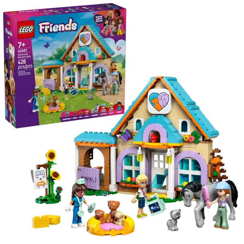 Friends Horse and Pet Vet Clinic Set - 42651, 428-pcs, Ages 7+ E8896