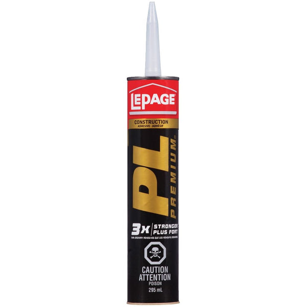 PL Premium Construction Adhesive Glue, Indoor/Outdoor, Weather & Waterproof, 295-mL R7101