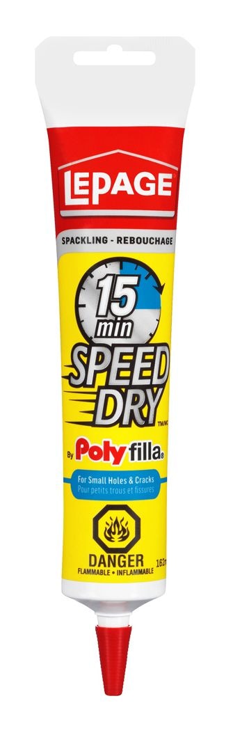 15-Minute Speed Dry Spackling, Fills Small Holes & Cracks, White, 162-mL I2802