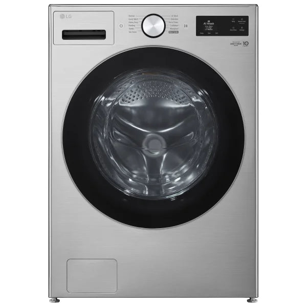 LG 27 in. 5.8 cu ft. Graphite Steel Front Load Washer with AI DD and TurboWash B4070