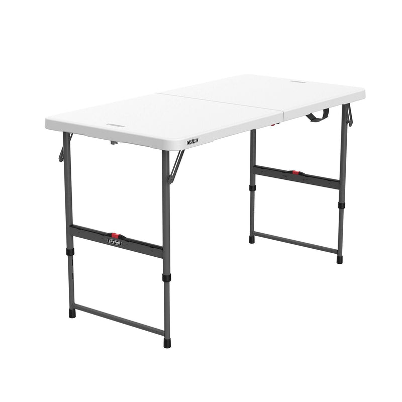 Adjustable Height Folding Table, Indoor/Outdoor, 4-ft P9441