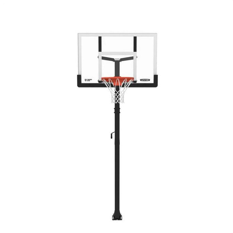In-Ground Crank Adjust Bolt Down Outdoor Basketball Hoop, 50-in K7002