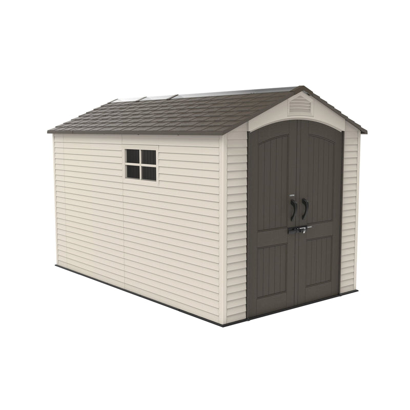 Lockable Steel Shed, Beige, 7 x 12 -ft J7121
