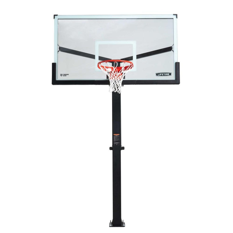 Mommoth Bolt Down Basketball Hoop with 72-in Tempered Glass J2091