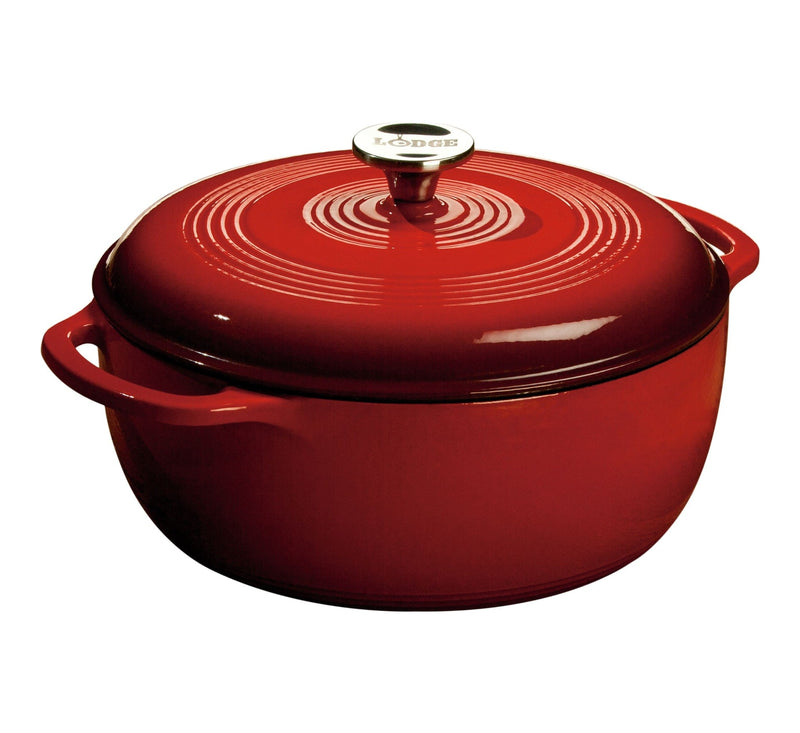 Enamel Cast Iron Dutch Oven, Red, 6-qt U6013