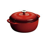 Enamel Cast Iron Dutch Oven, Red, 6-qt