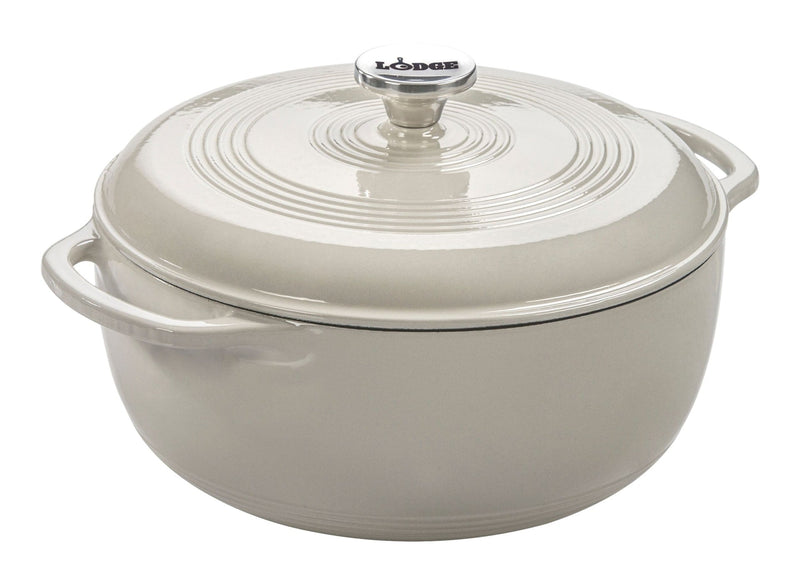 Enamel Cast Iron Dutch Oven, White, 6-qt N4165