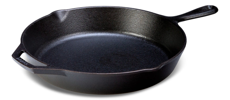 Seasoned Cast-Iron Skillet, Black, 12-in I0923