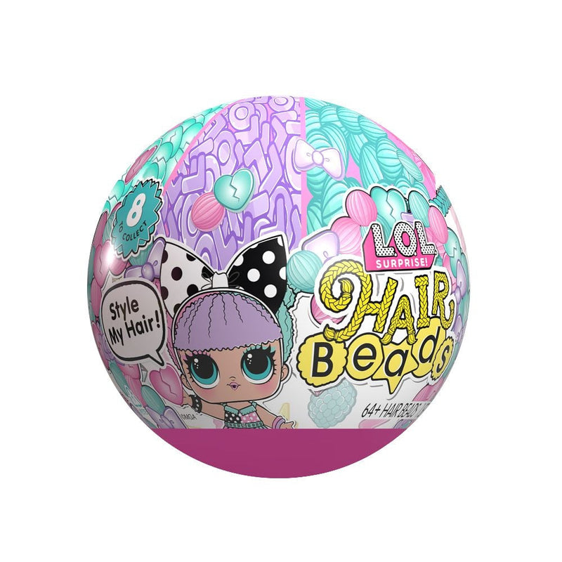 L.O.L. Surprise Hair Beads Tots with 60+ Hair Beads, Collectible Doll, Assorted, Ages 4+ R6799