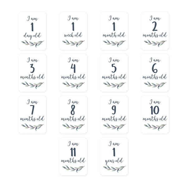 Baby's 1st Year Milestone Blanket, Hello World Wreath H4226