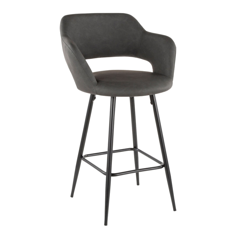 Margarite Fixed-Height Counter Stool, Black, 25-in, 2-pc Z1511