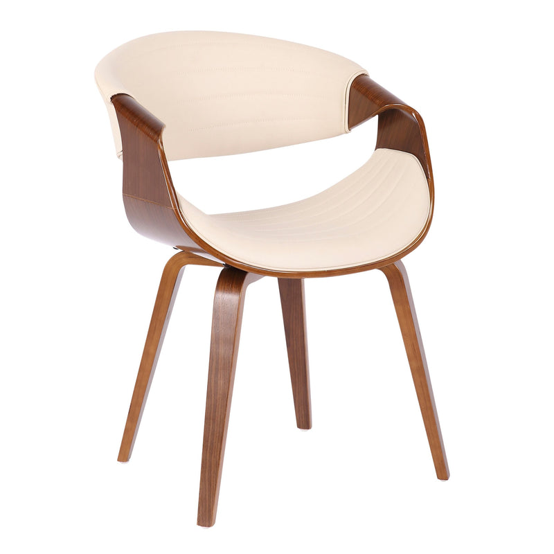 Symphony Faux Leather Dining/ Accent Chair, Cream D5807