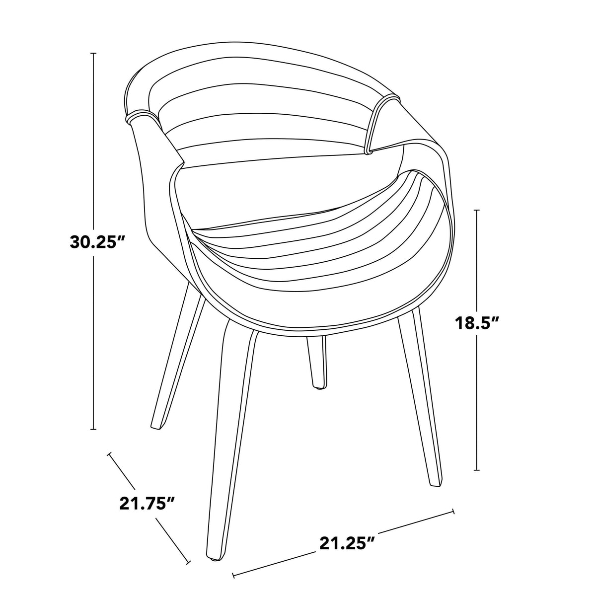 Symphony Faux Leather Dining/ Accent Chair, Cream