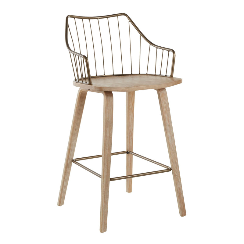 Winston Fixed-Height Counter Stool, Wood, 26-in Q1113